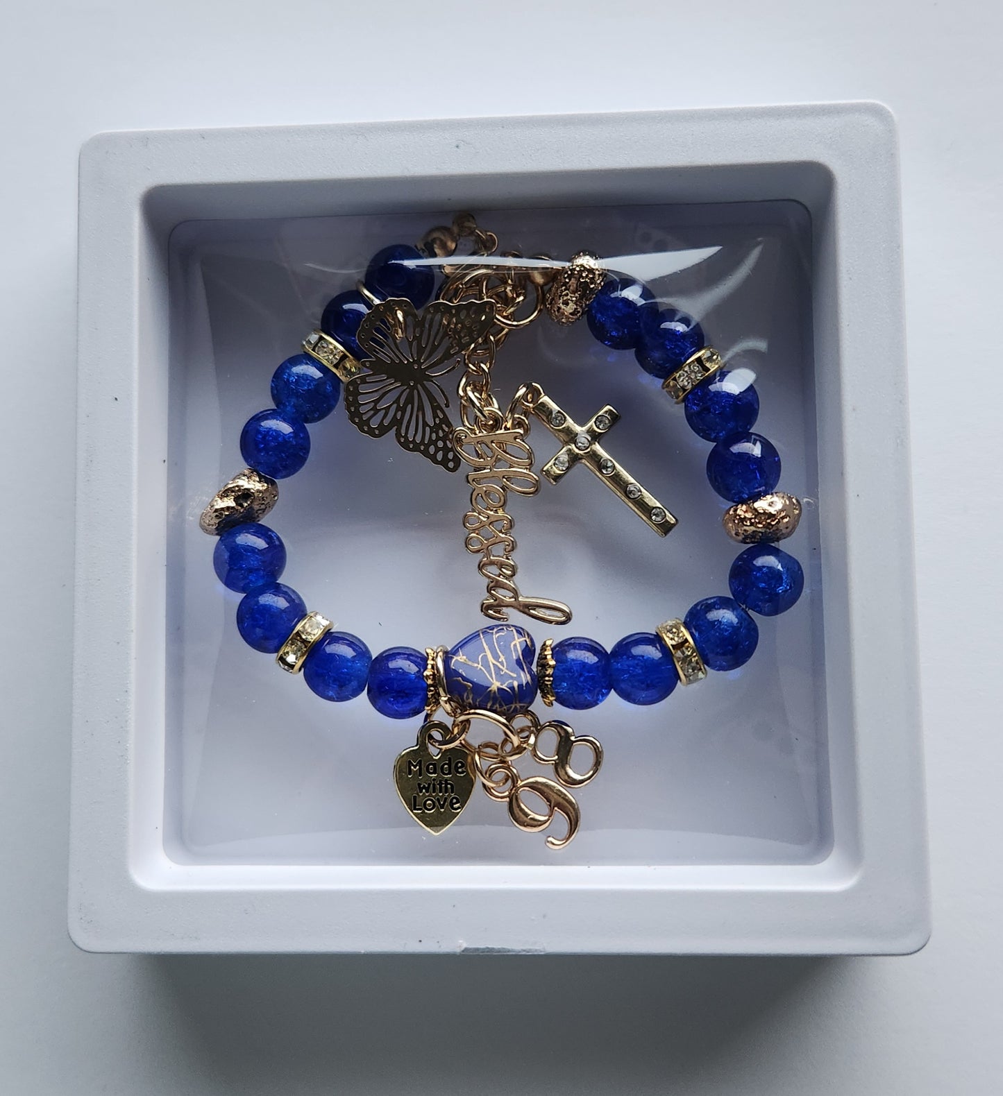 Custom Birth Year Beaded Charm Bracelet
