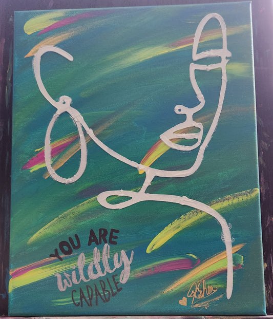 YOU are wildly capable Abstract Textured Painting